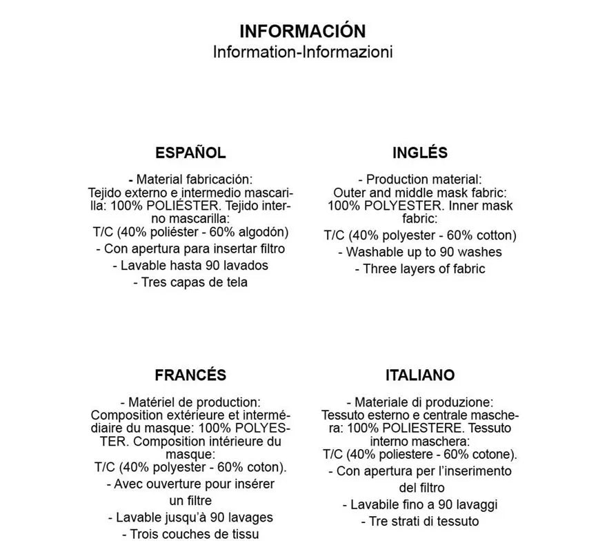 Translation missing: es.Mascarilla 3 Capas de Tela Payasa Risueña para adultos