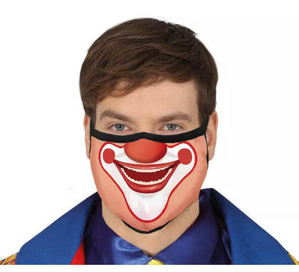 Mascarilla 3 Capas de Tela Payaso de Circo para adultos