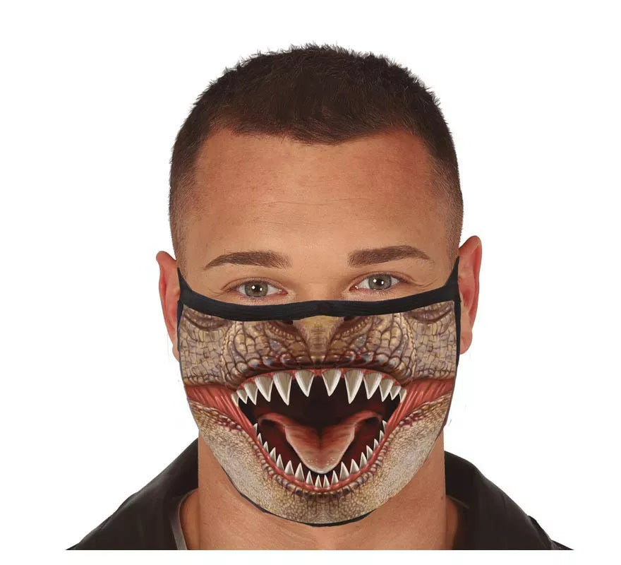 Translation missing: it.Mascarilla 3 Capas de Tela Tiranosaurio Rex para adultos
