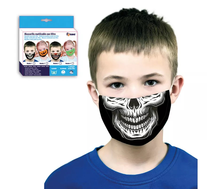 Translation missing: it.Mascarilla Calavera Infantil con Filtro (Incluye 2 Filtros)