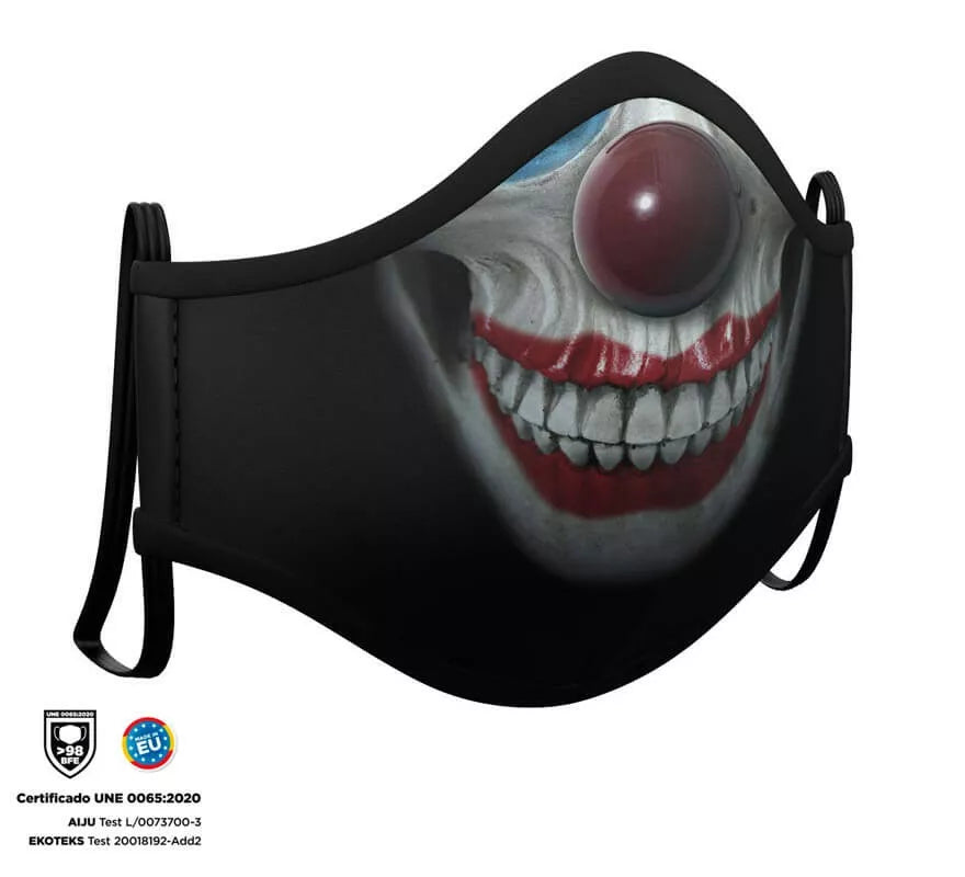 Translation missing: es.Mascarilla Higiénica Halloween Esqueleto Clown Infantil