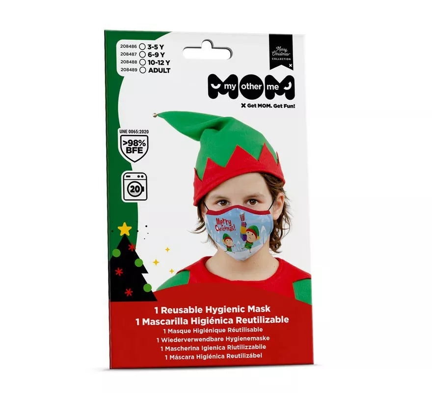 Translation missing: es.Mascarilla higiénica infantil Elfos Navidad