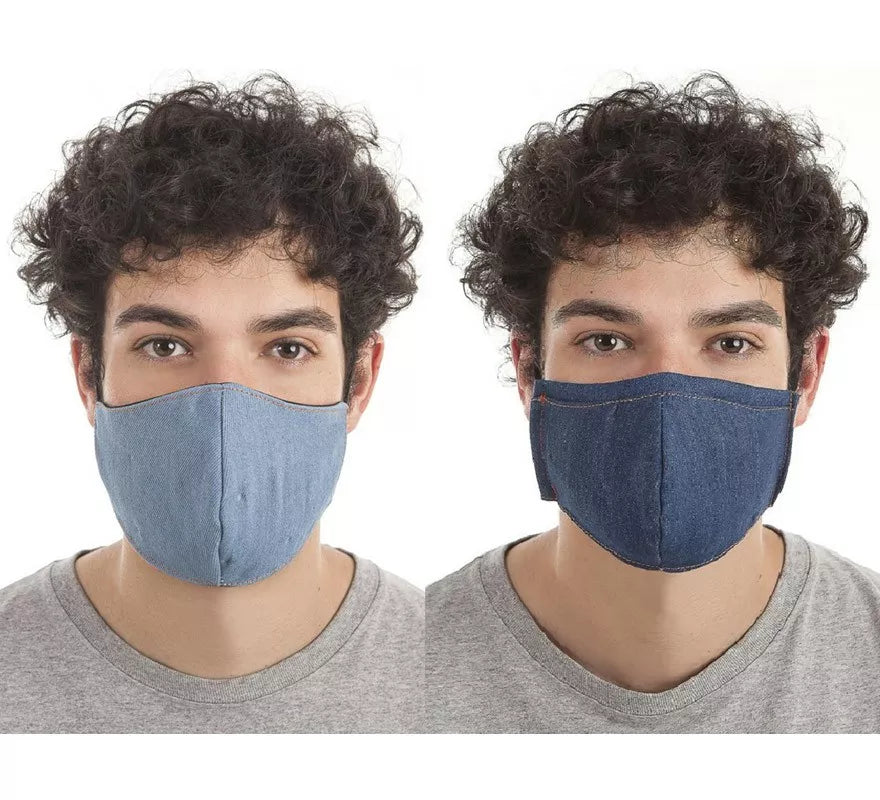 Translation missing: it.Mascarilla Higiénica Jeans chico de 3 filtros en 2 colores surtidos