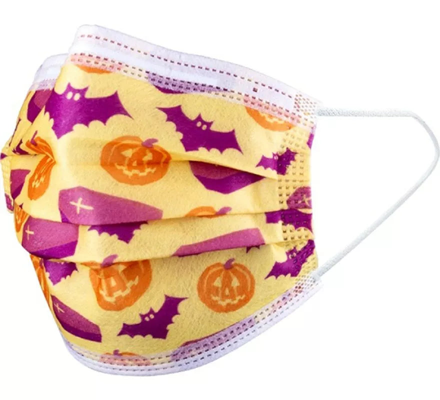 Translation missing: it.Mascarilla Higiénica Triple Capa Halloween amarilla infantil