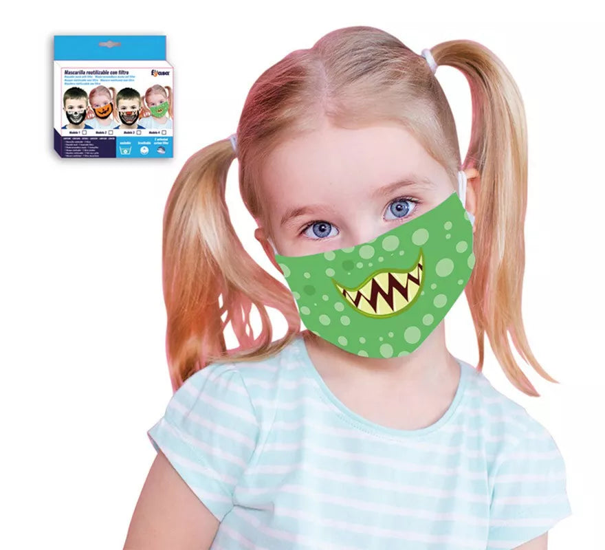 Translation missing: it.Mascarilla Monstruo Infantil con Filtro (Incluye 2 Filtros)