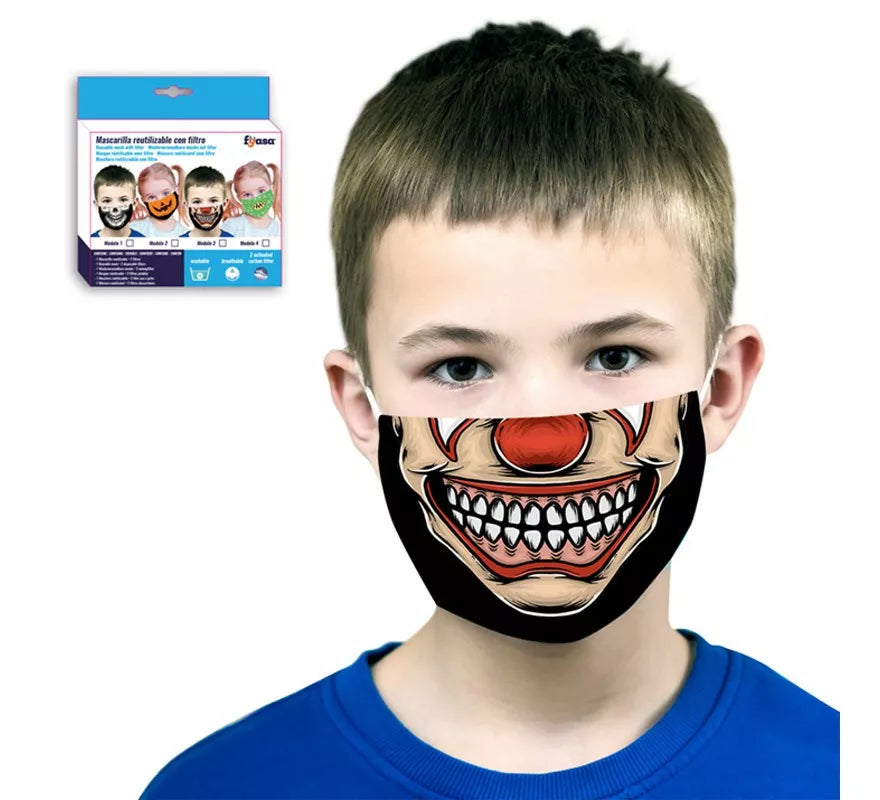 Translation missing: it.Mascarilla Payaso Infantil con Filtro (Incluye 2 Filtros)