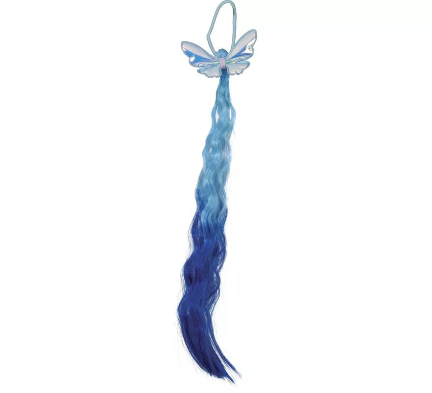 Translation missing: es.Mechón azul con Mariposa de 35 cm