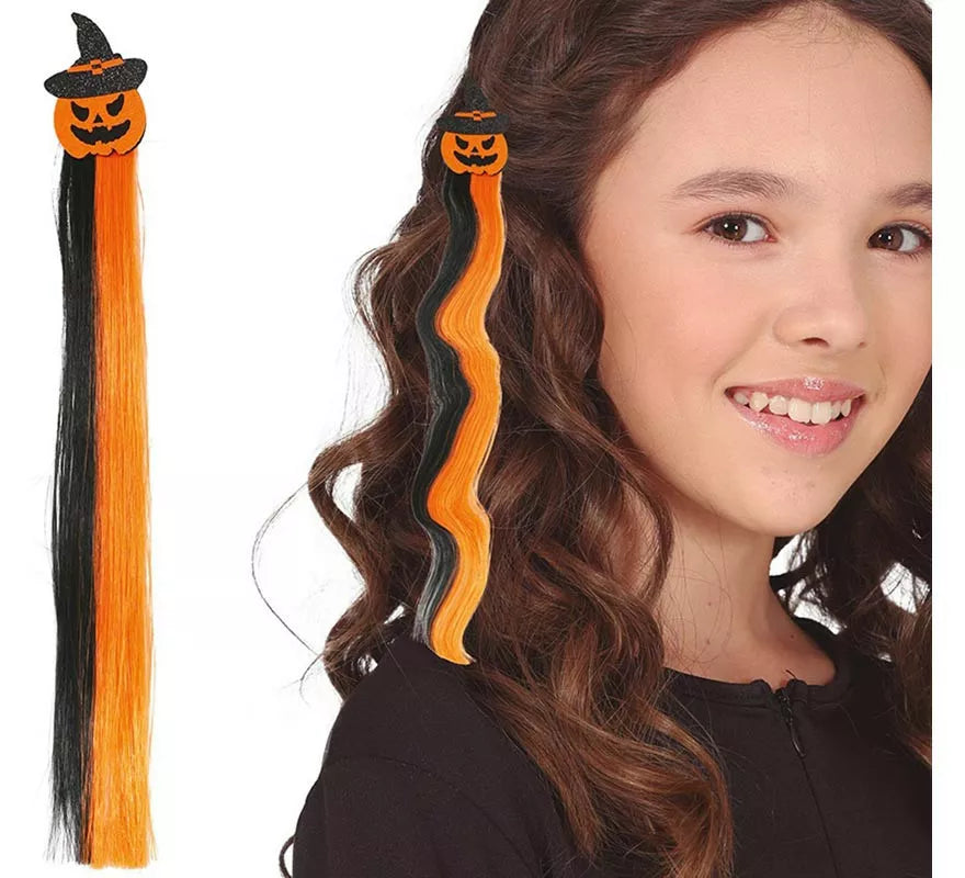 Translation missing: it.Mechón Calabaza naranja y negro 40 cm