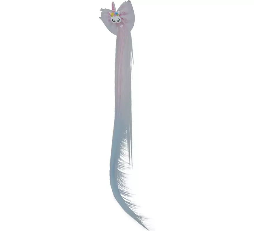 Translation missing: es.Mechón rosa con Unicornio de 35 cm