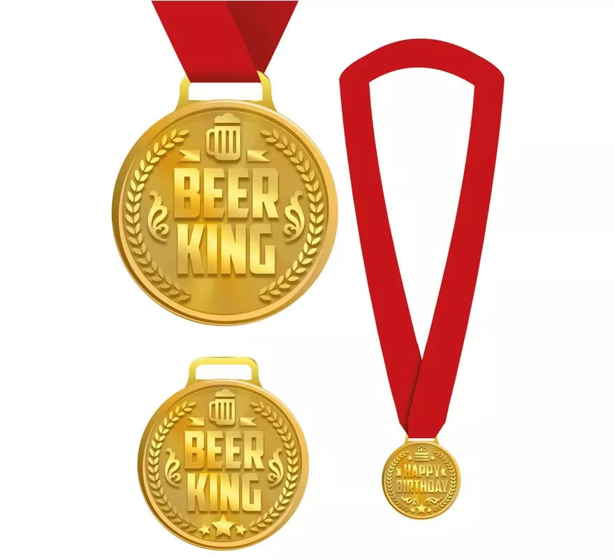 Translation missing: es.Medalla Beer King con Cinta roja
