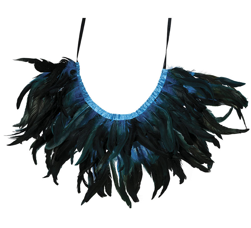 Translation missing: it.Media Capa de Plumas azul y negro adulto