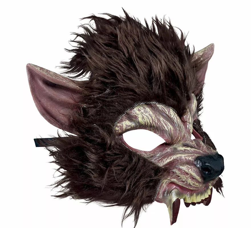 Translation missing: it.Media Máscara de Hombre Lobo con Pelo de Látex