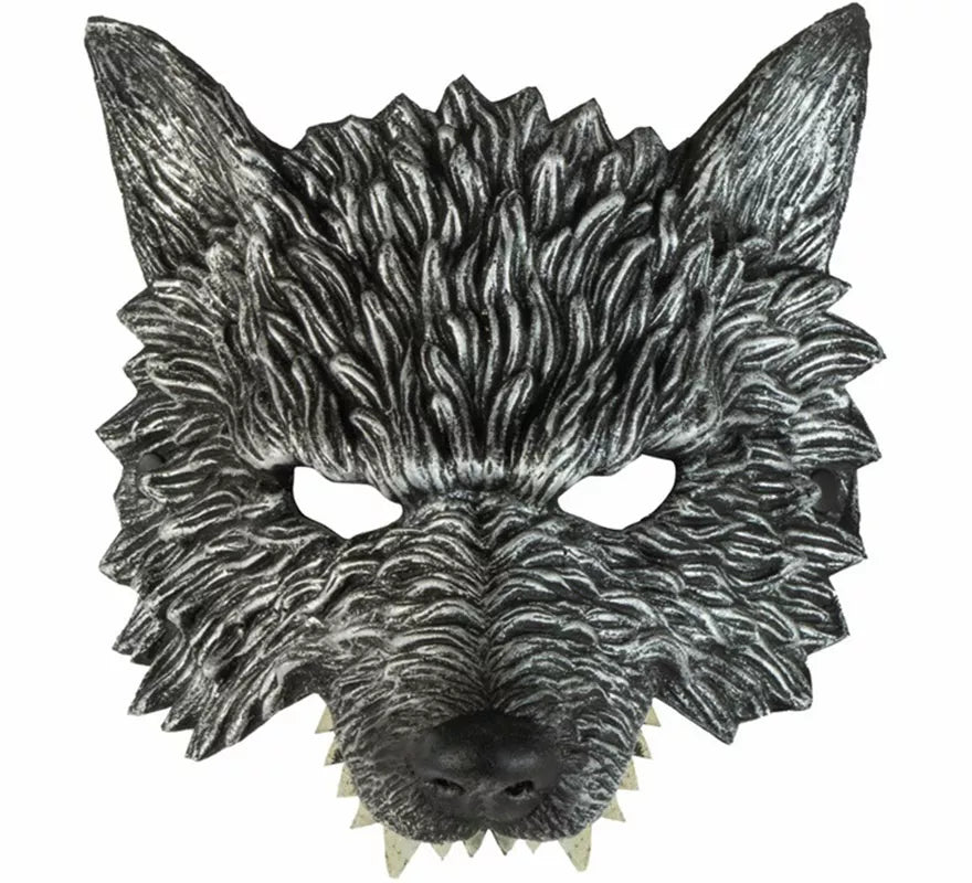 Media Máscara de Lobo gris