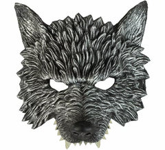 Mezza maschera da lupo grigio