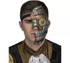 Mezza maschera steampunk con cuscinetti