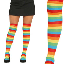 Calze a righe multicolore