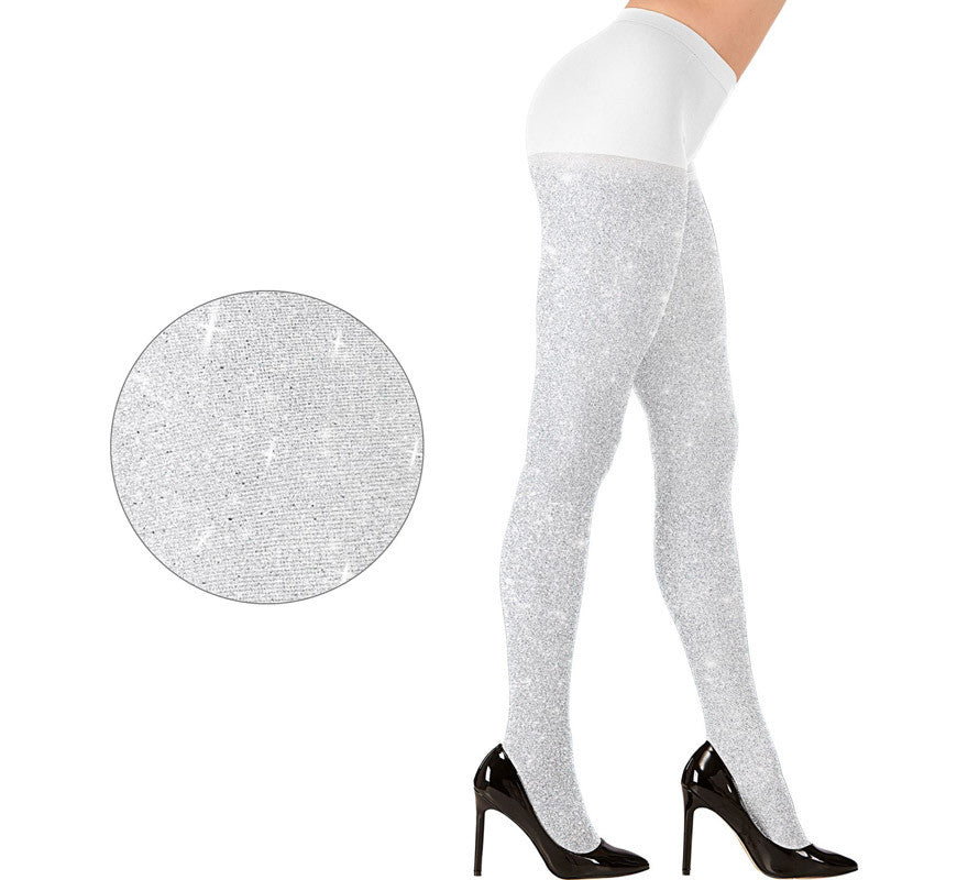 Translation missing: es.Pantys con Purpurina Blanca de 40 Deniers para mujer