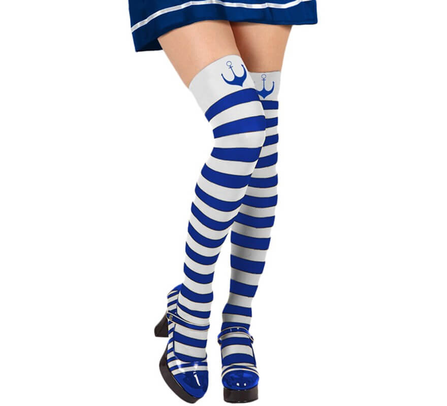 Translation missing: es.Medias de Marinera Azules y Blancas