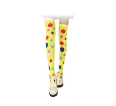 Collant da clown adulto giallo con pois