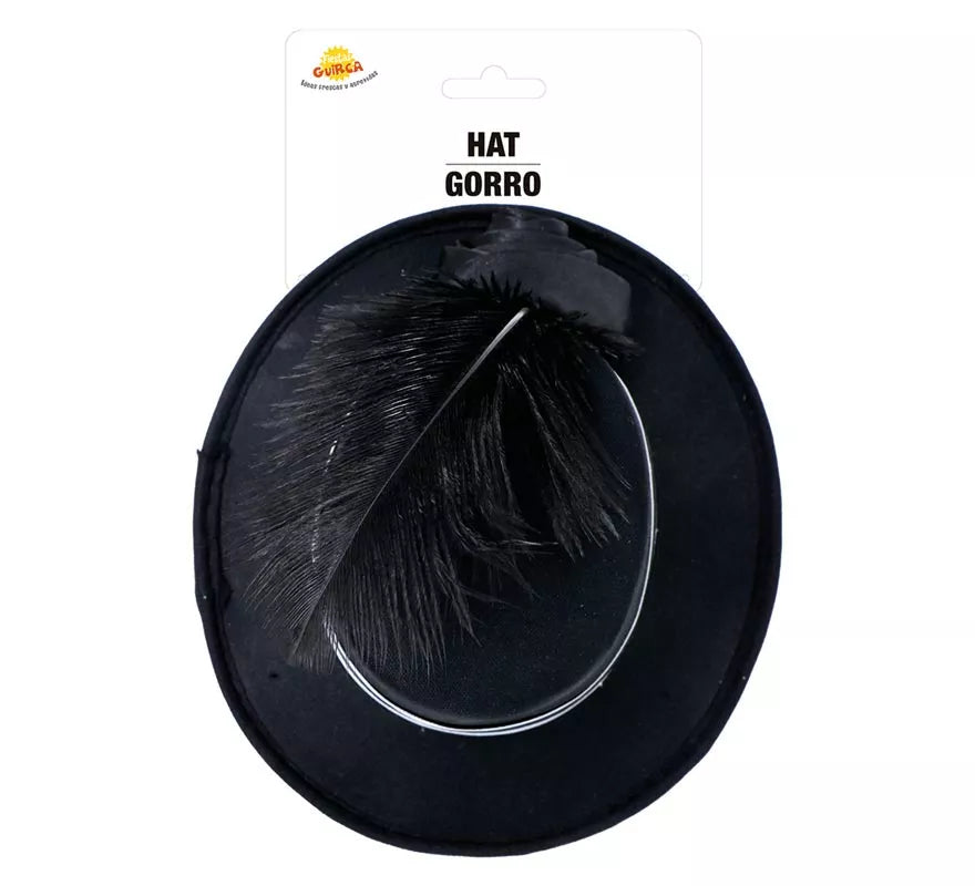 Translation missing: it.Mini Chistera Negra con Plumas