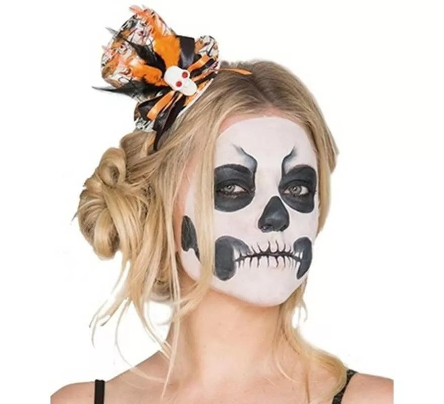 Translation missing: it.Mini Sombrero con Calavera negro y naranja