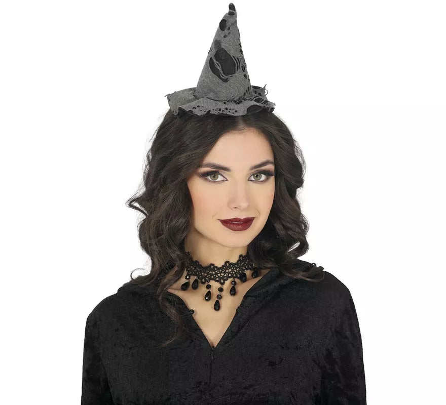 Translation missing: it.Mini Sombrero de Bruja gris