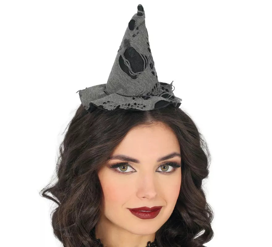 Translation missing: it.Mini Sombrero de Bruja gris