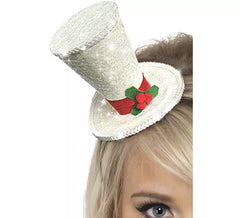 Mini cilindro color argento per natale
