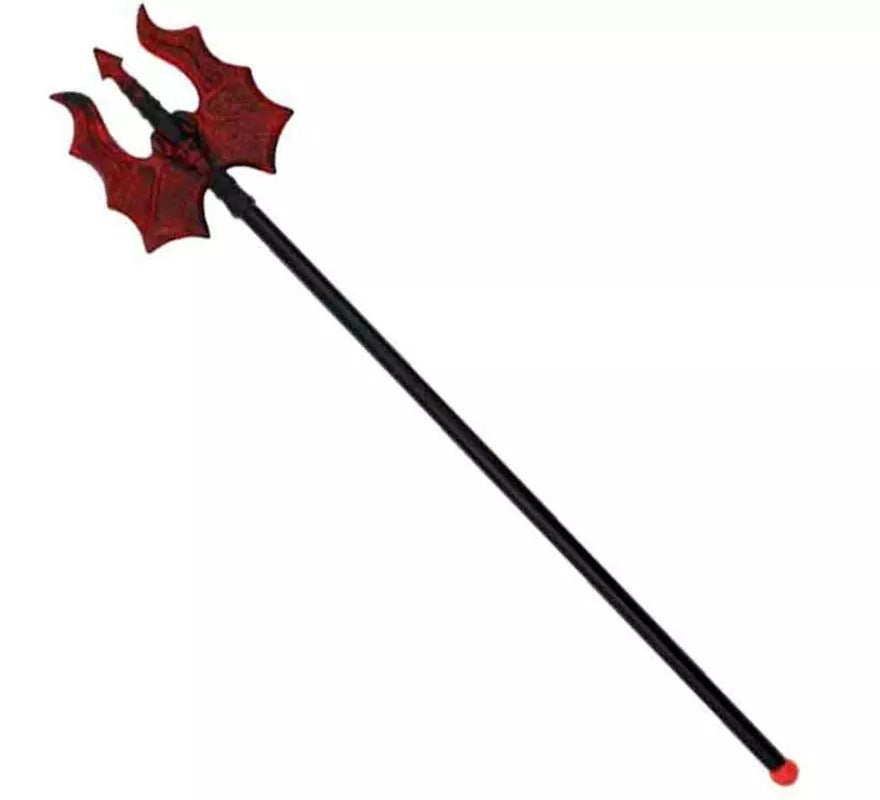 Translation missing: it.Mini Tridente negro y rojo de juguete de 56 cm