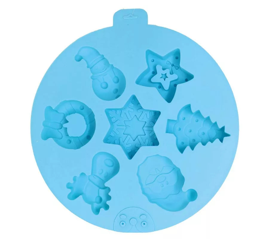 Translation missing: it.Molde Circular para 7 Galletas Navideñas de silicona de 24 cm
