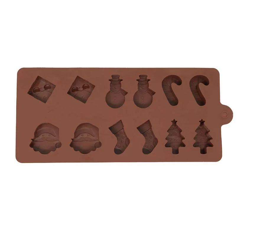 Translation missing: it.Molde Rectangular para 12 Galletas Navideñas de silicona de 10x20 cm