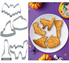 Stampi in metallo per 5 biscotti di Halloween