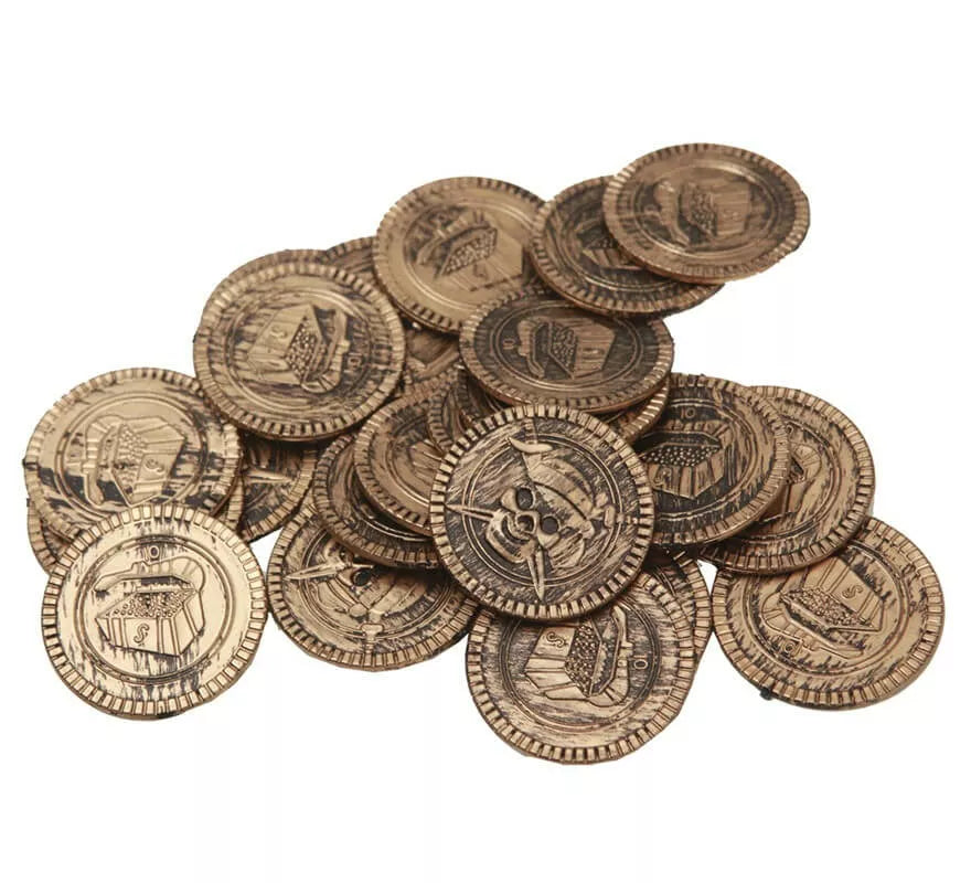 Translation missing: es.Monedas imitación oro de Pirata o Ladrón