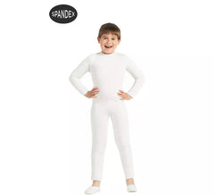 Tuta bianca da spandex per bambini