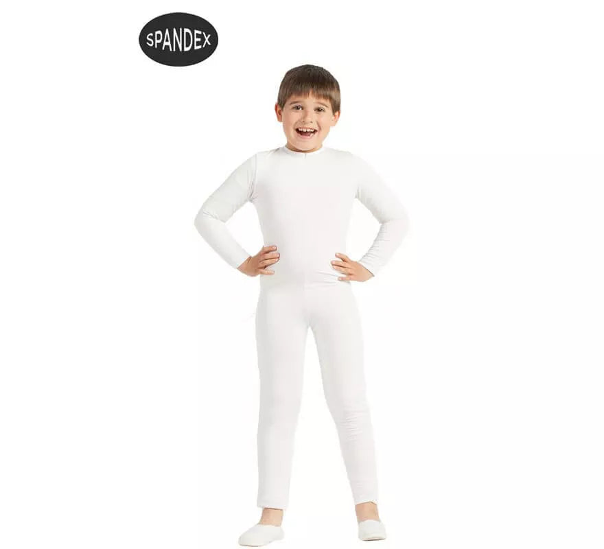 Translation missing: es.Mono interior de spandex Blanco para niños