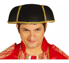 Cappello da torero per adulti nero e oro