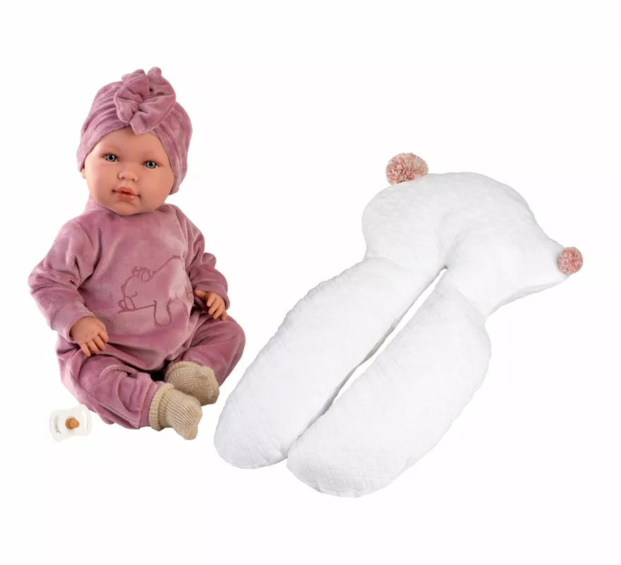 Translation missing: it.Muñeca Abril Llorona de 42 cm con Chichonera y Conjunto