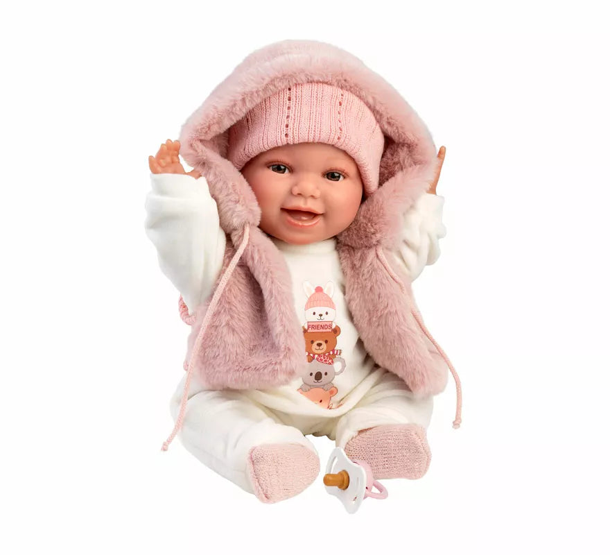 Translation missing: it.Muñeca Chloe Sonrisas de 38 cm con Chaleco y Gorro