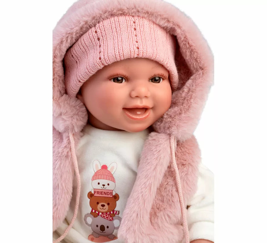 Translation missing: it.Muñeca Chloe Sonrisas de 38 cm con Chaleco y Gorro