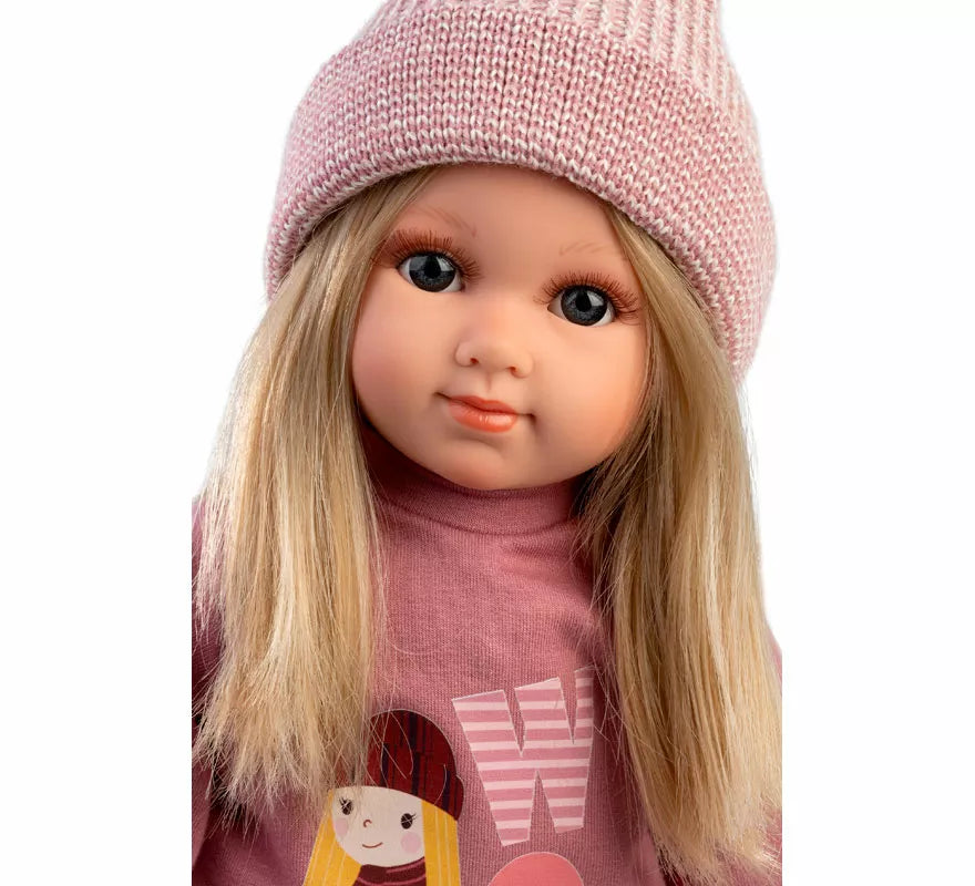 Translation missing: it.Muñeca Elena de 35 cm con Vestido y Gorro de Punto