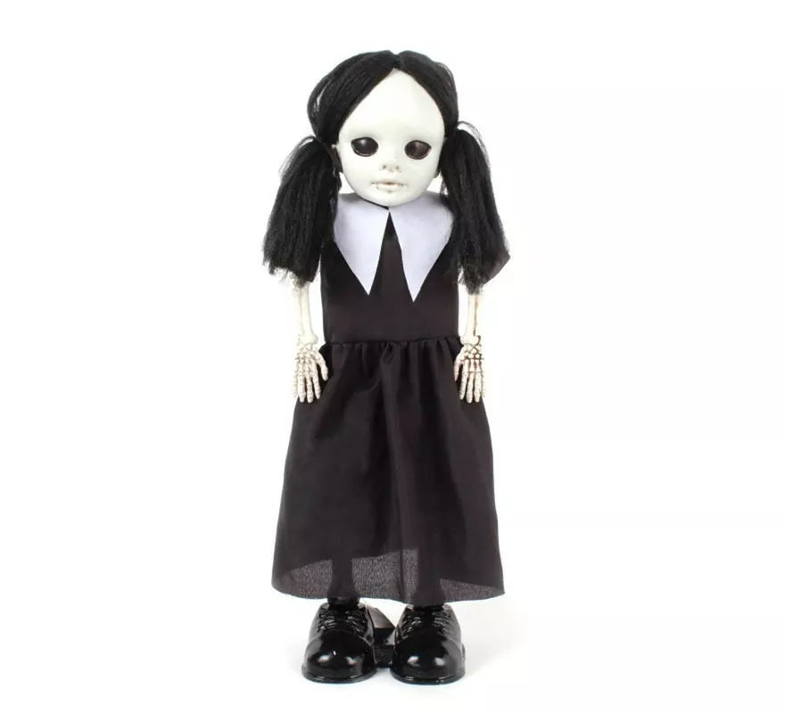 Translation missing: it.Muñeca Gótica con coletas decorativa de 52 cm