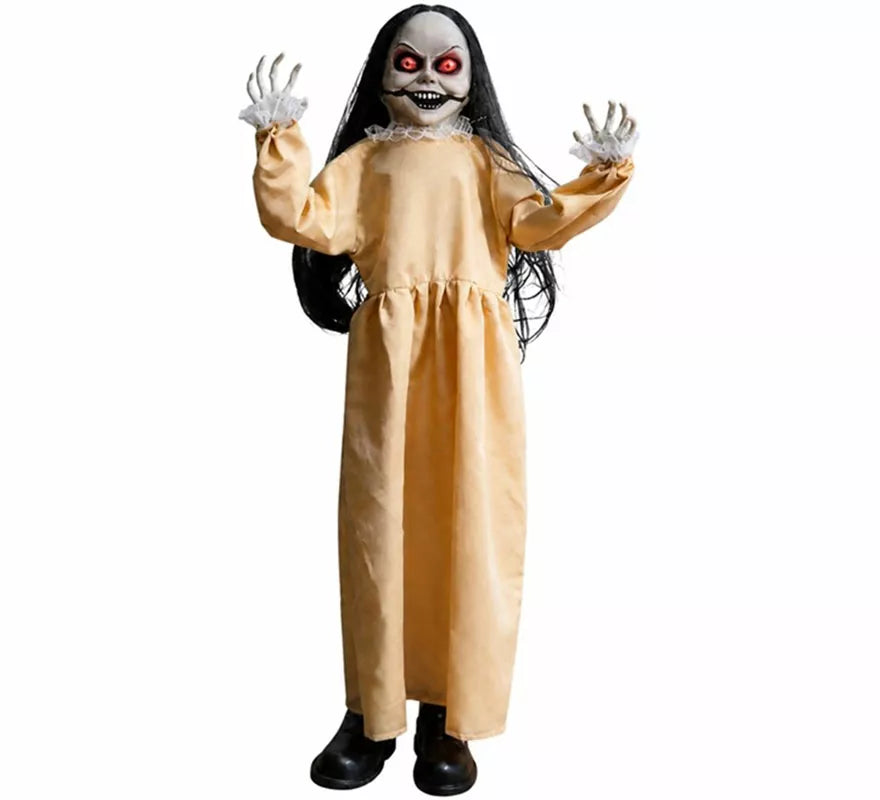 Muñeca Terrorífica con Luz, Sonido, Movimiento y Sensor de 116 cm
