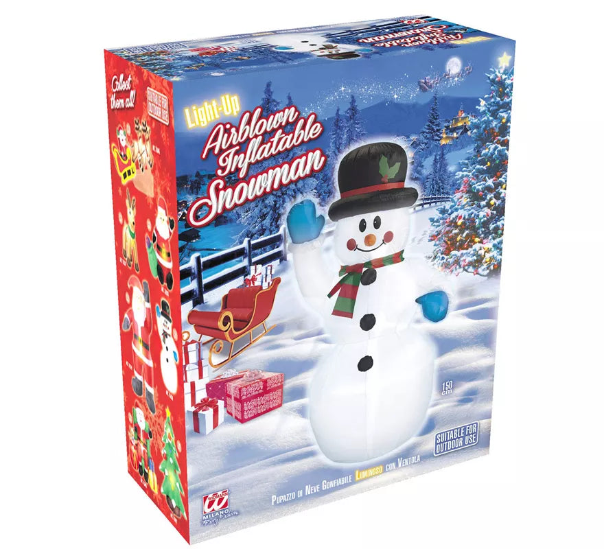 Translation missing: it.Muñeco de Nieve Hinchable Luminoso con Ventilador de 150 cm