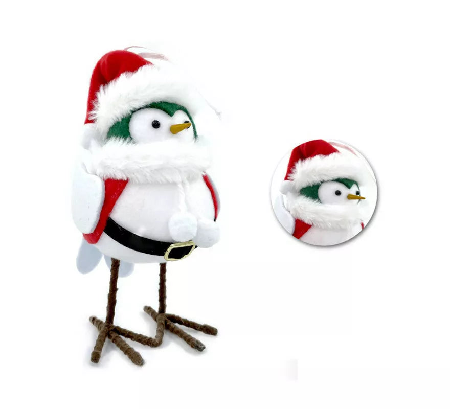 Translation missing: it.Muñeco de Pájaro Blanco de Navidad de 18 cm