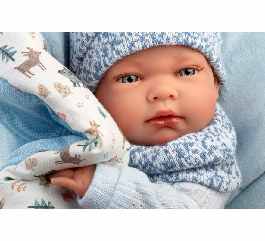 Muñeco Nico Recién Nacido de 40 cm con Saquito