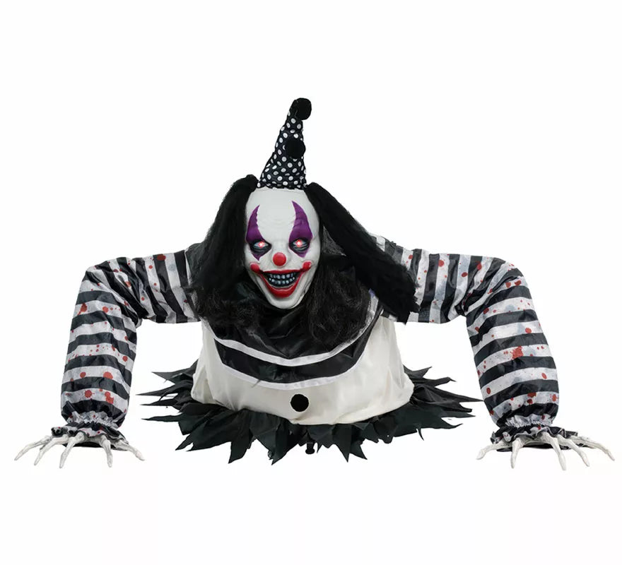 Muñeco Payaso Terror con Luz, Sonido y Movimiento de 105 cm
