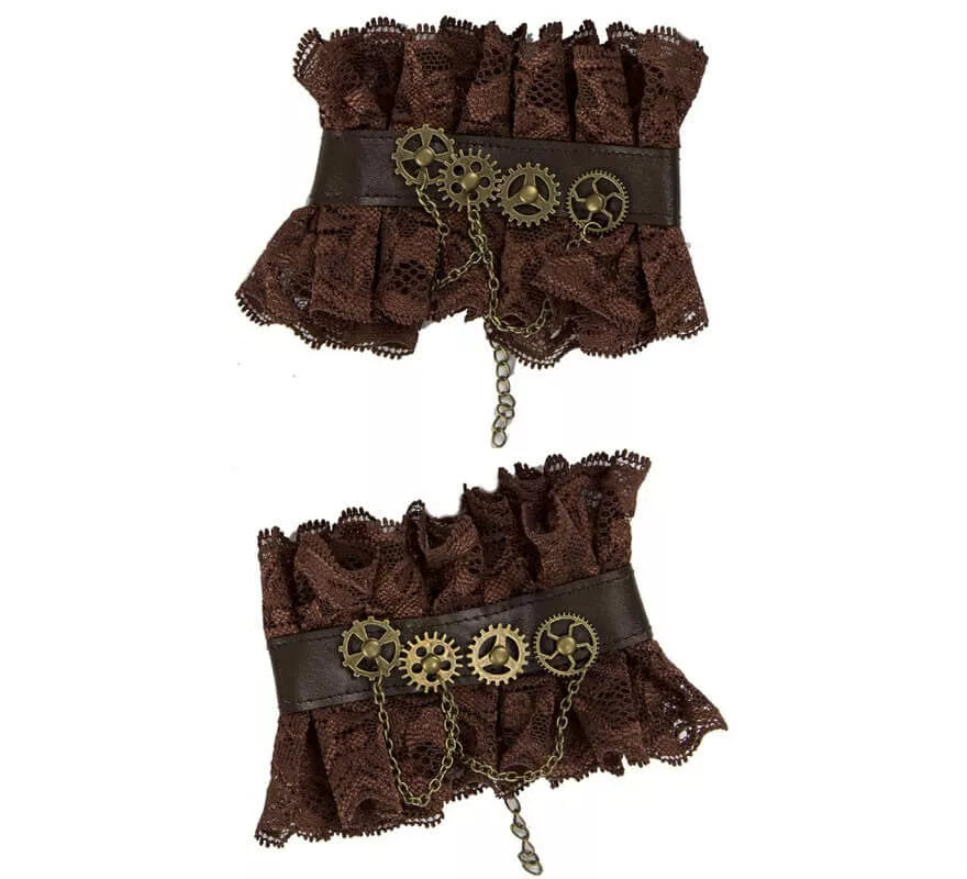 Translation missing: it.Muñequeras Marrones Steampunk