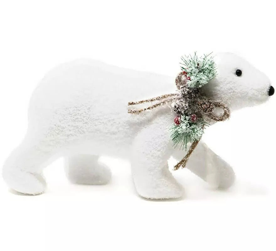 Translation missing: es.Oso Blanco decorativo de 18 cm