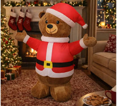Orsetto di Babbo Natale gonfiabile da 120 cm