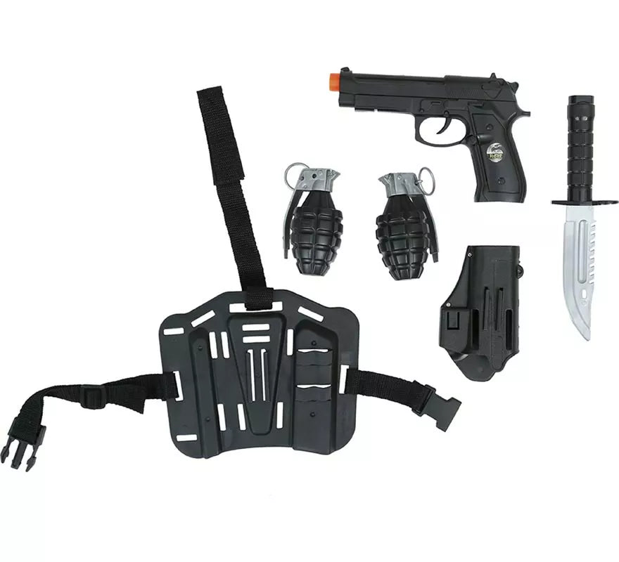 Translation missing: it.Pack 5 Accesorios Armas Policía de Plástico de Juguete